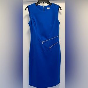 Calvin Klein Blue Sheath Dress - Women’s size 4 - EUC!